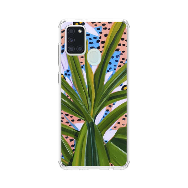 Tropical Leaves Abstract Pattern Samsung Galaxy A21s Case
