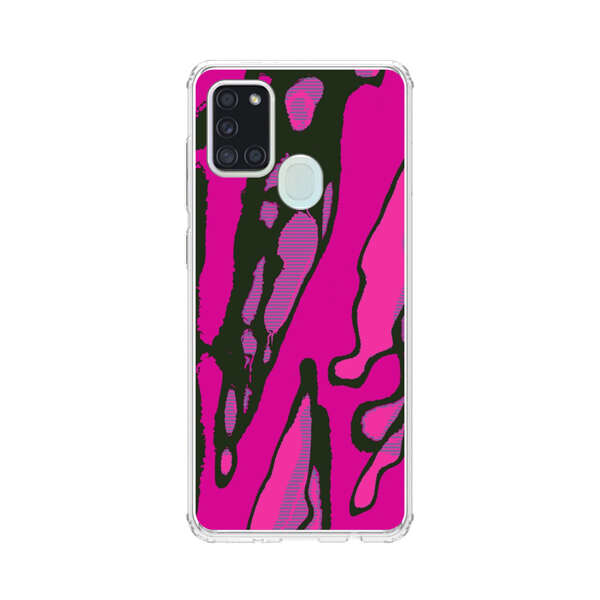 Vibrant Abstract Magenta Black Pattern Samsung Galaxy A21s Case