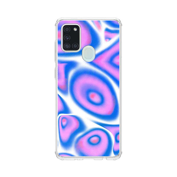 Vibrant Abstract Pink and Blue Swirl Pattern Samsung Galaxy A21s Case