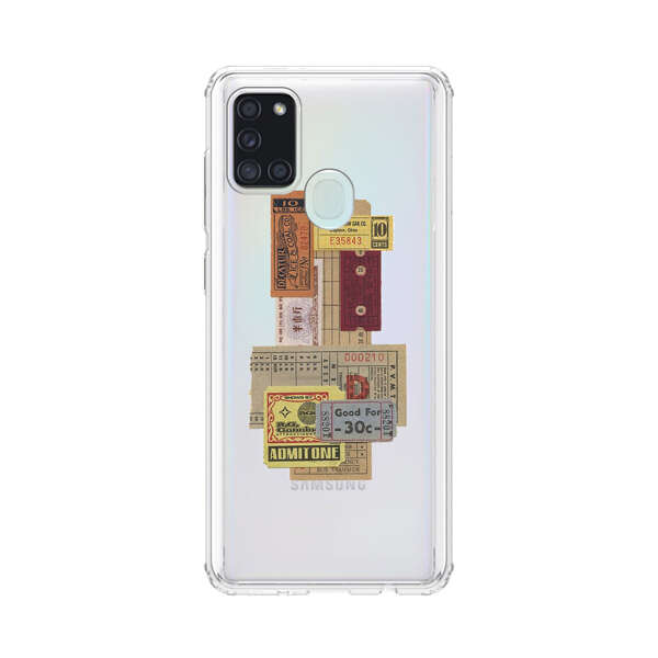 Vintage Admission and Raffle Tickets Collage Samsung Galaxy A21s Case