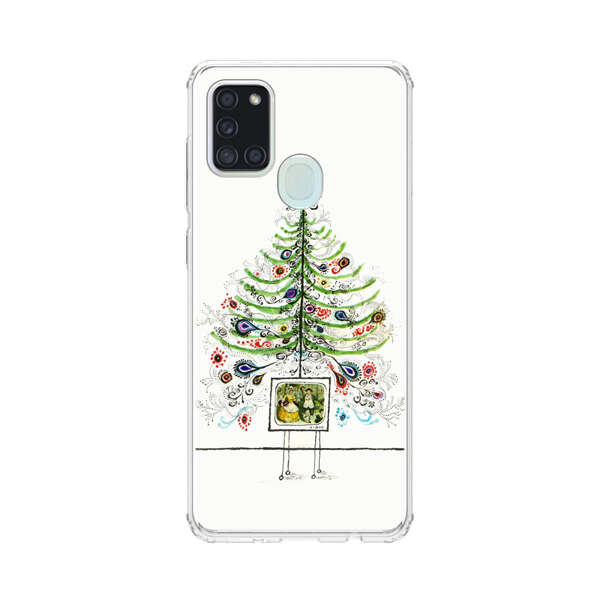 Whimsical Christmas Tree Artistic Design Samsung Galaxy A21s Case