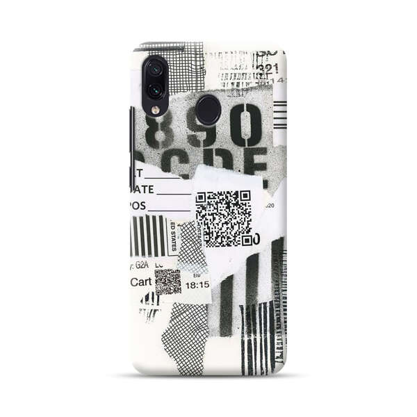 Abstract Collage Torn Paper Barcodes Samsung Galaxy A30 Hard Case