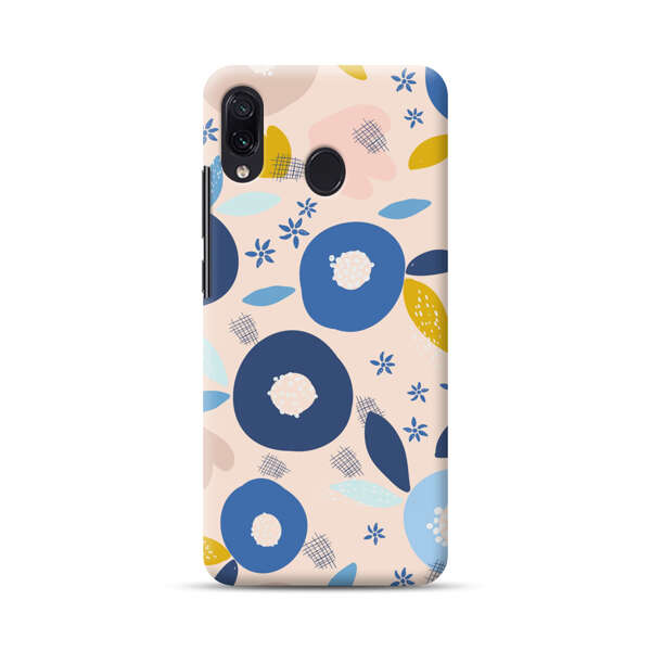 Abstract Floral Pattern with Blue, Pink and Mustard Flowers Samsung Galaxy A30 Hard Case