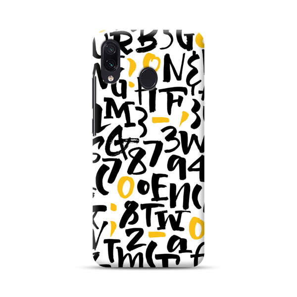 Abstract Typography Letter Number Pattern Samsung Galaxy A30 Hard Case