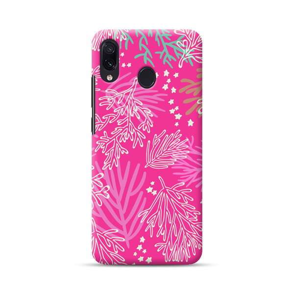Bright Pink Tropical Leaf Pattern Samsung Galaxy A30 Hard Case