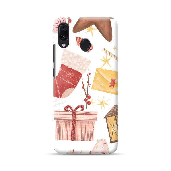 Christmas Festive Pattern with Gingerbread and Gifts Samsung Galaxy A30 Hard Case