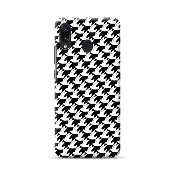 Classic Black and White Houndstooth Pattern Samsung Galaxy A30 Hard Case