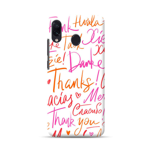 Colorful Thank You Multilingual Pattern Samsung Galaxy A30 Hard Case