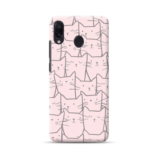 Cute Hand Drawn Cat Pattern Samsung Galaxy A30 Hard Case