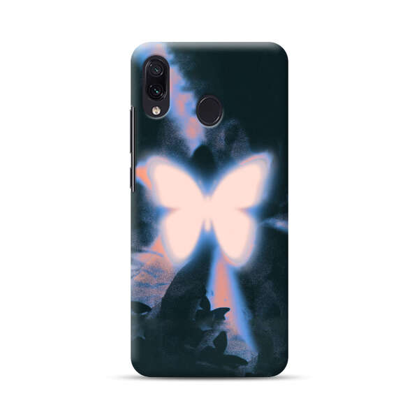 Glowing White Butterfly Samsung Galaxy A30 Hard Case