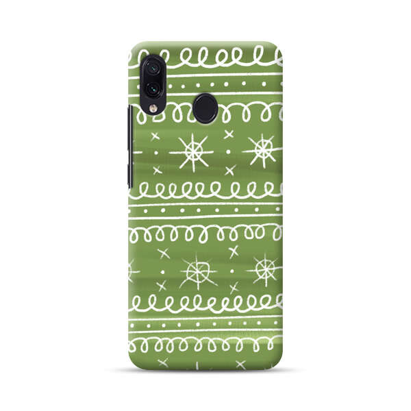 Green White Stars Loop Pattern Samsung Galaxy A30 Hard Case