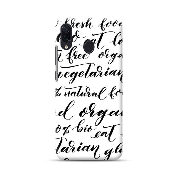 Healthy Food Lifestyle Calligraphy Pattern Samsung Galaxy A30 Hard Case