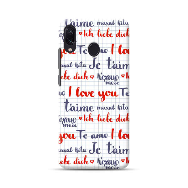 Love Message Multilingual Pattern Samsung Galaxy A30 Hard Case