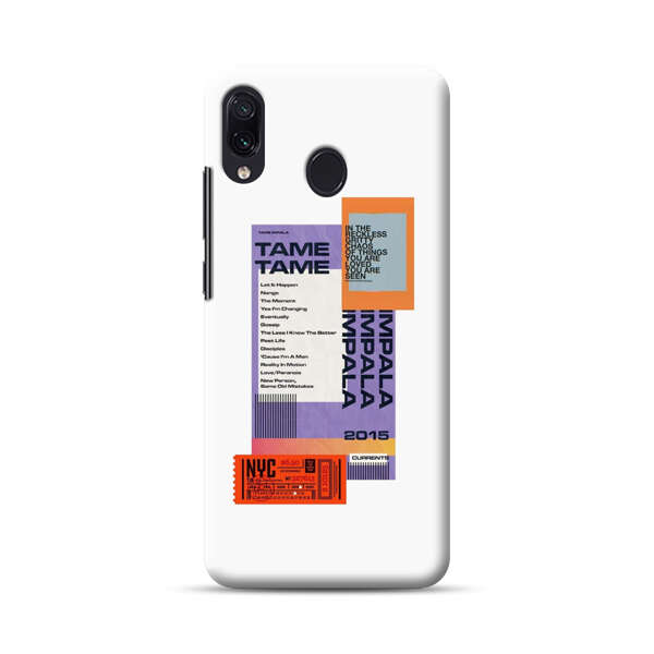 Modern Graphic Collage with Typography and Ticket Elements Samsung Galaxy A30 Hard Case