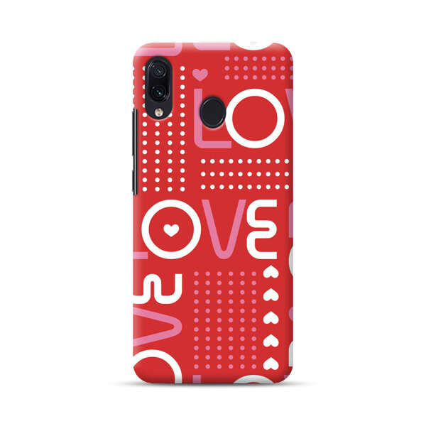 Red Love Typography Pattern Samsung Galaxy A30 Hard Case