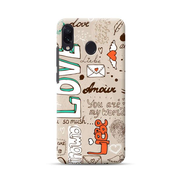 Romantic Love Doodle Collage Samsung Galaxy A30 Hard Case
