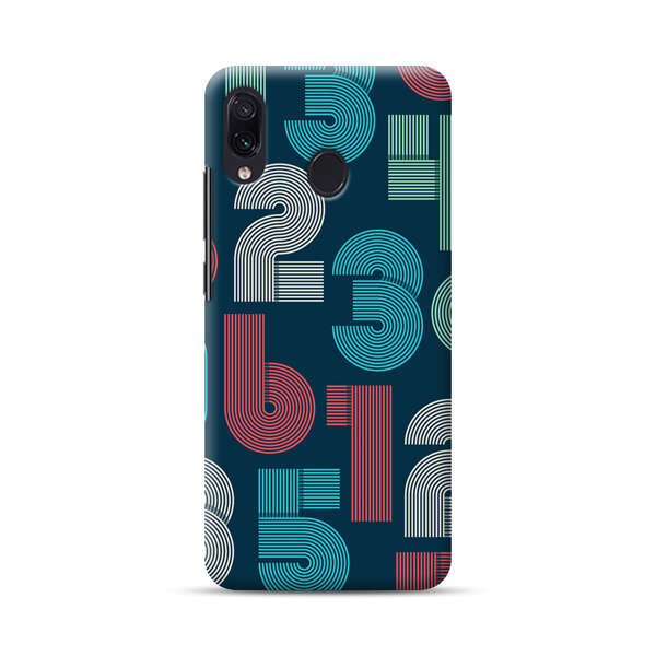 Vibrant Seamless Pattern of Colorful Stylized Numbers Samsung Galaxy A30 Hard Case