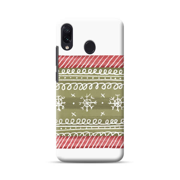 Winter Pattern with Snowflakes and Red Stripes Samsung Galaxy A30 Hard Case