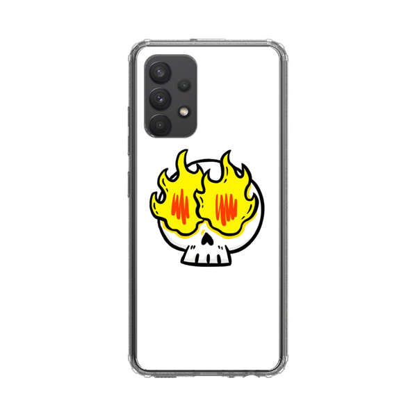 Cartoon Skull with Flames Samsung Galaxy A32 (4G) Case