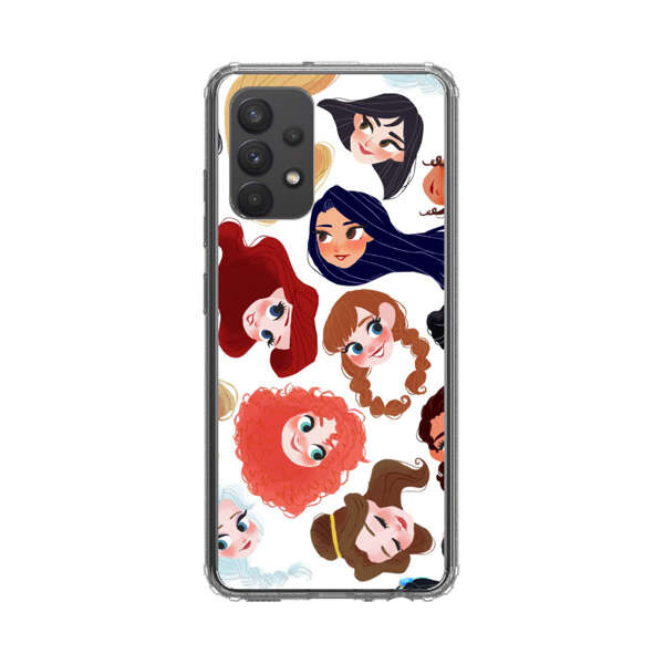 Diverse Animated Girl Faces Samsung Galaxy A32 (4G) Case
