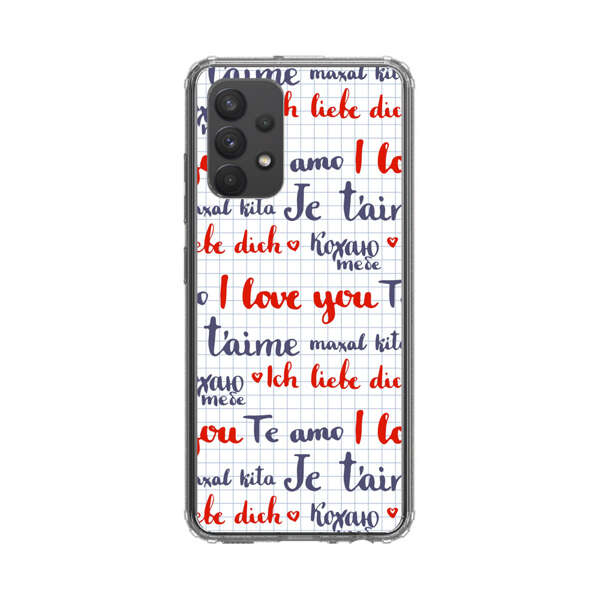 Love Message Multilingual Pattern Samsung Galaxy A32 (4G) Case