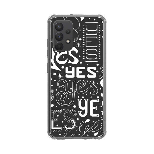 Bold Playful Typography Yes Pattern Samsung Galaxy A32 5G Case