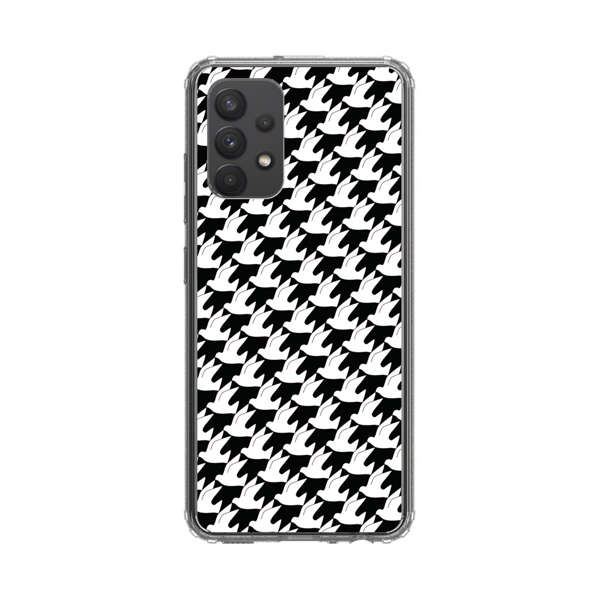 Classic Black and White Houndstooth Pattern Samsung Galaxy A32 5G Case