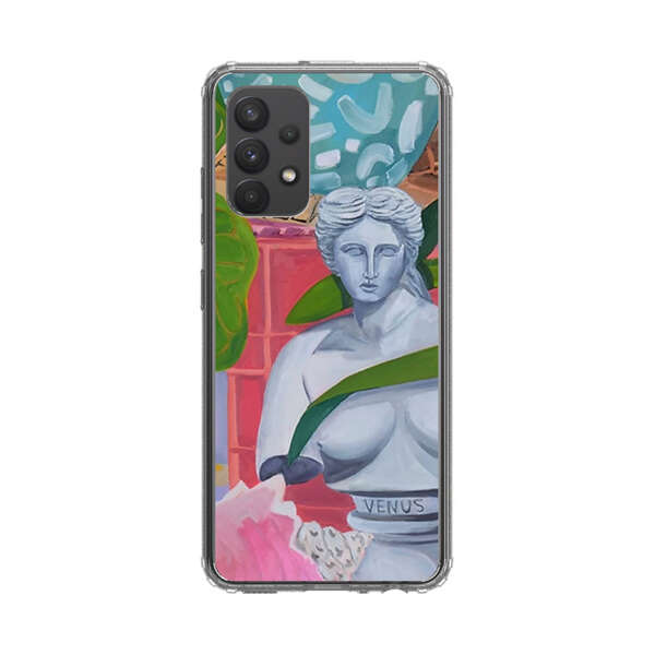 Classical Venus Bust with Green Leaves and Vibrant Vases Samsung Galaxy A32 5G Case