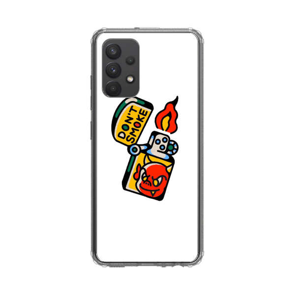 Don't Smoke Vintage Lighter with Devil Face Samsung Galaxy A32 5G Case