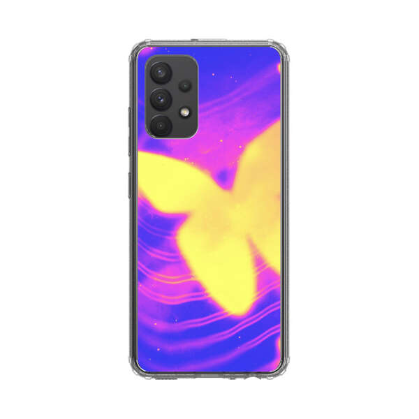 Glowing Purple and Yellow Butterflies Samsung Galaxy A32 5G Case