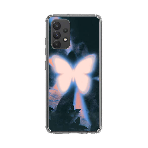 Glowing White Butterfly Samsung Galaxy A32 5G Case