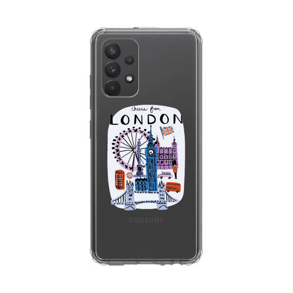 London Iconic Landmarks Illustration Samsung Galaxy A32 5G Case