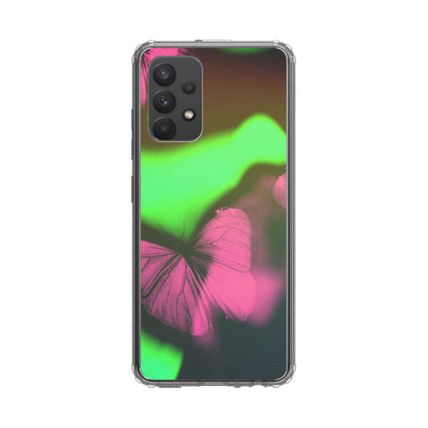 Pink Butterflies Green Background Samsung Galaxy A32 5G Case