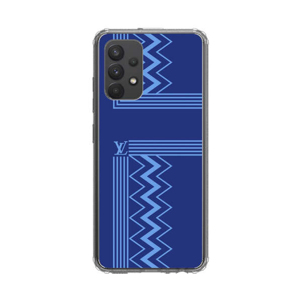 Stylish Geometric Zigzag Pattern in Blue Samsung Galaxy A32 5G Case