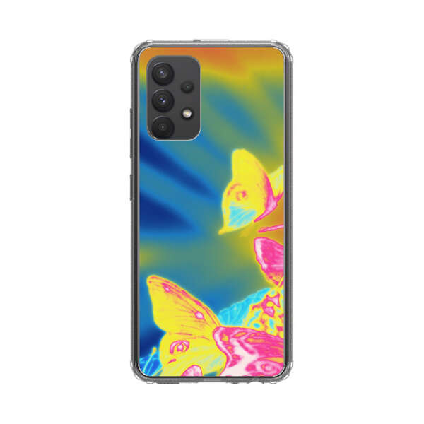 Vibrant Colorful Neon Butterflies Abstract Samsung Galaxy A32 5G Case
