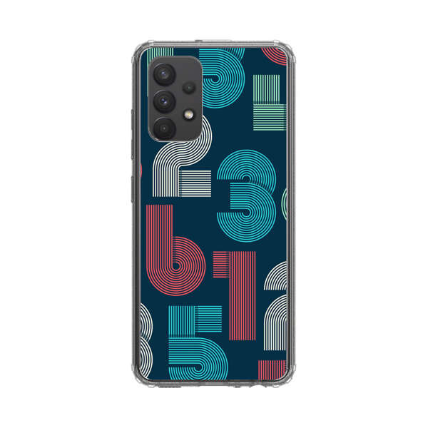 Vibrant Seamless Pattern of Colorful Stylized Numbers Samsung Galaxy A32 5G Case