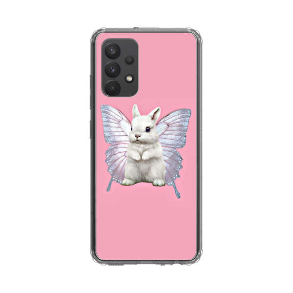 White Bunny with Butterfly Wings Samsung Galaxy A32 5G Case