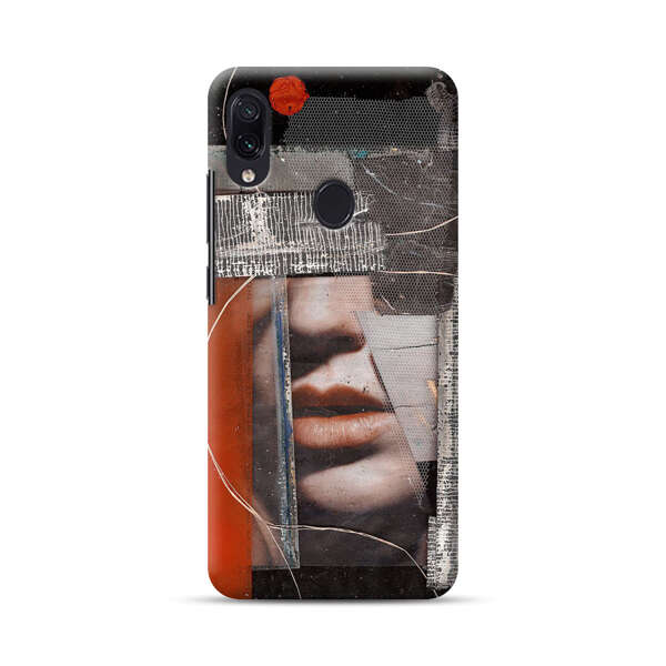 Abstract Collage Close Up Face Samsung Galaxy A40 Hard Case