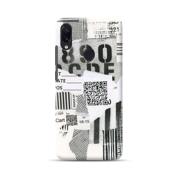 Abstract Collage Torn Paper Barcodes Samsung Galaxy A40 Hard Case