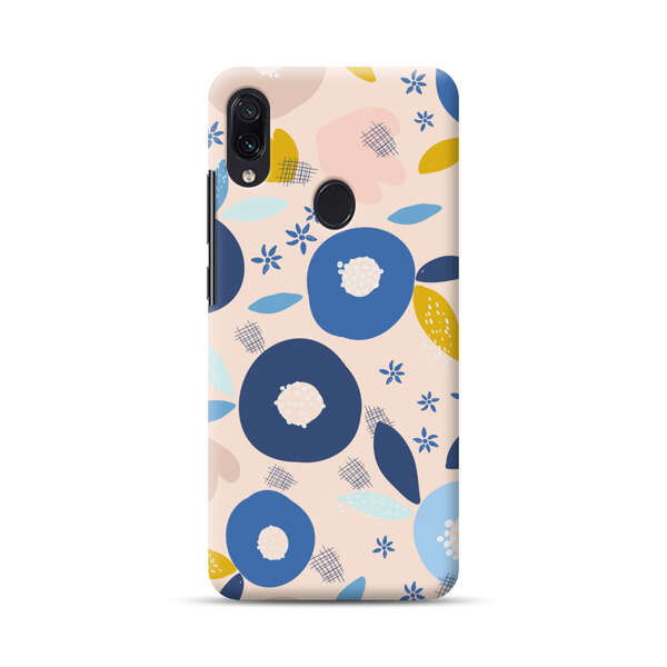 Abstract Floral Pattern with Blue, Pink and Mustard Flowers Samsung Galaxy A40 Hard Case