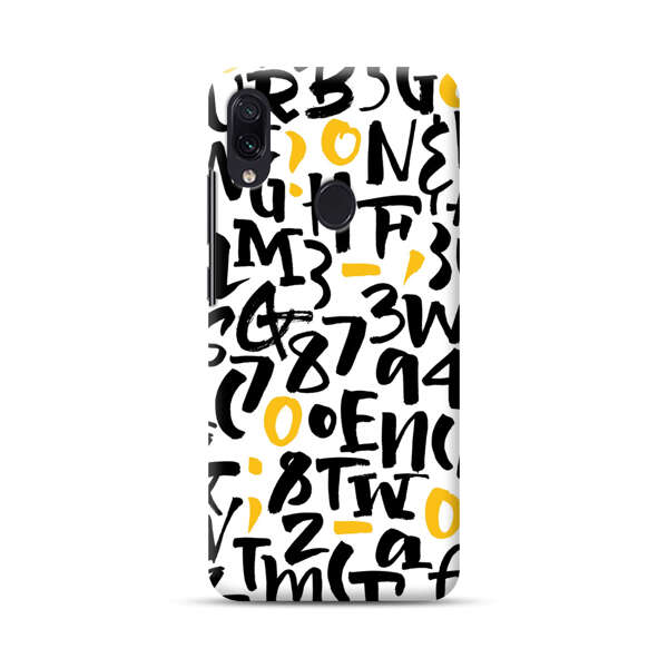 Abstract Typography Letter Number Pattern Samsung Galaxy A40 Hard Case