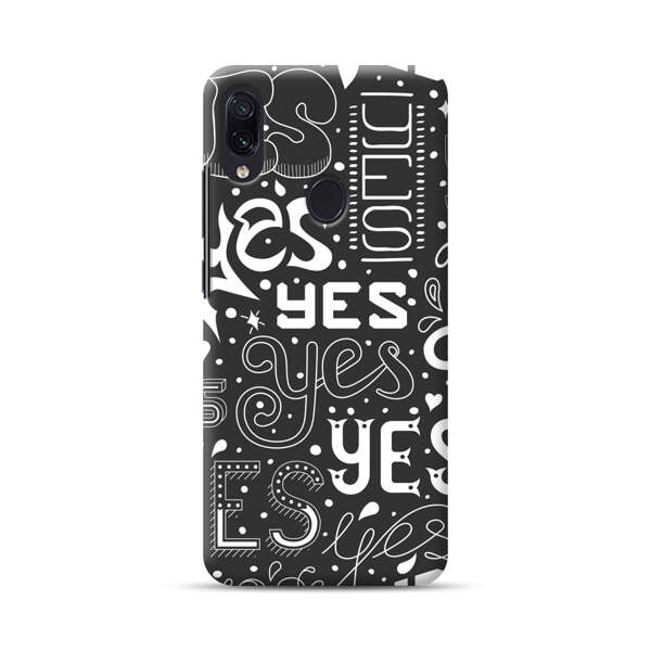 Bold Playful Typography Yes Pattern Samsung Galaxy A40 Hard Case