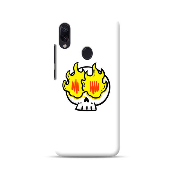 Cartoon Skull with Flames Samsung Galaxy A40 Hard Case