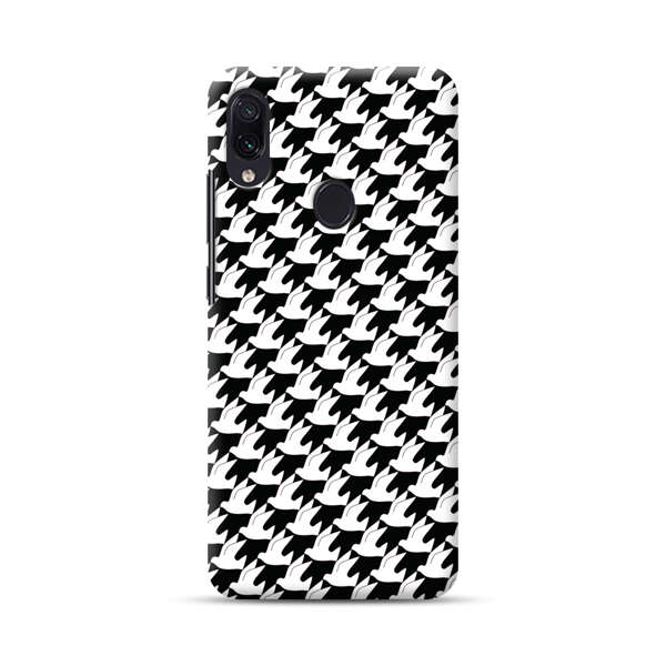 Classic Black and White Houndstooth Pattern Samsung Galaxy A40 Hard Case