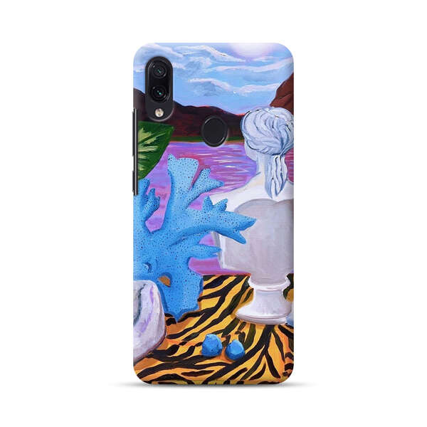 Classical Statues and Tropical Plants by the Ocean Samsung Galaxy A40 Hard Case