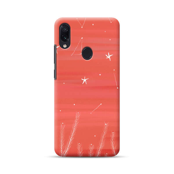 Coral Night Sky with Stars and Plants Samsung Galaxy A40 Hard Case