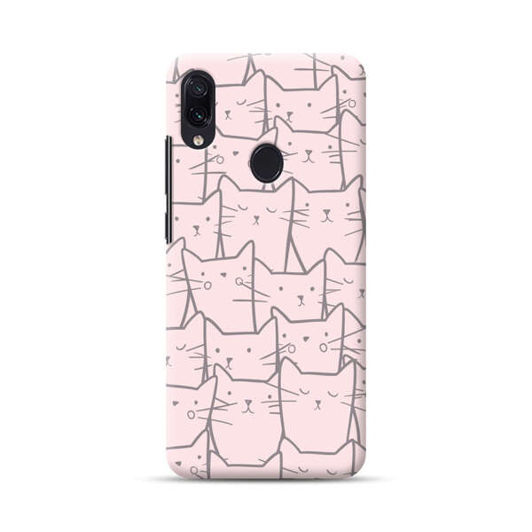Cute Hand Drawn Cat Pattern Samsung Galaxy A40 Hard Case