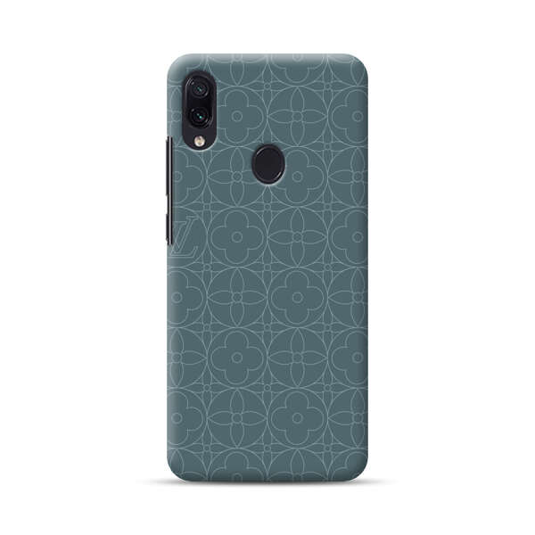 Elegant Blue Geometric Floral Pattern Samsung Galaxy A40 Hard Case