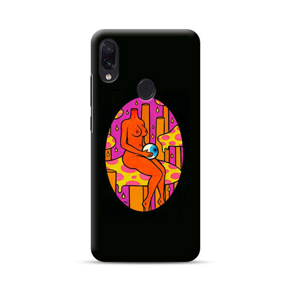 Faceless Nude Figure Holding Sphere Abstract Art Samsung Galaxy A40 Hard Case