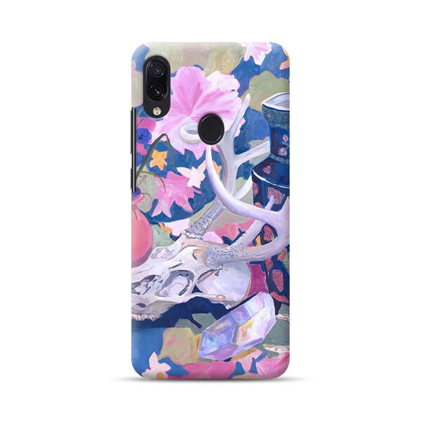 Floral Ornate Vases with Antlers Skull and Crystal Samsung Galaxy A40 Hard Case